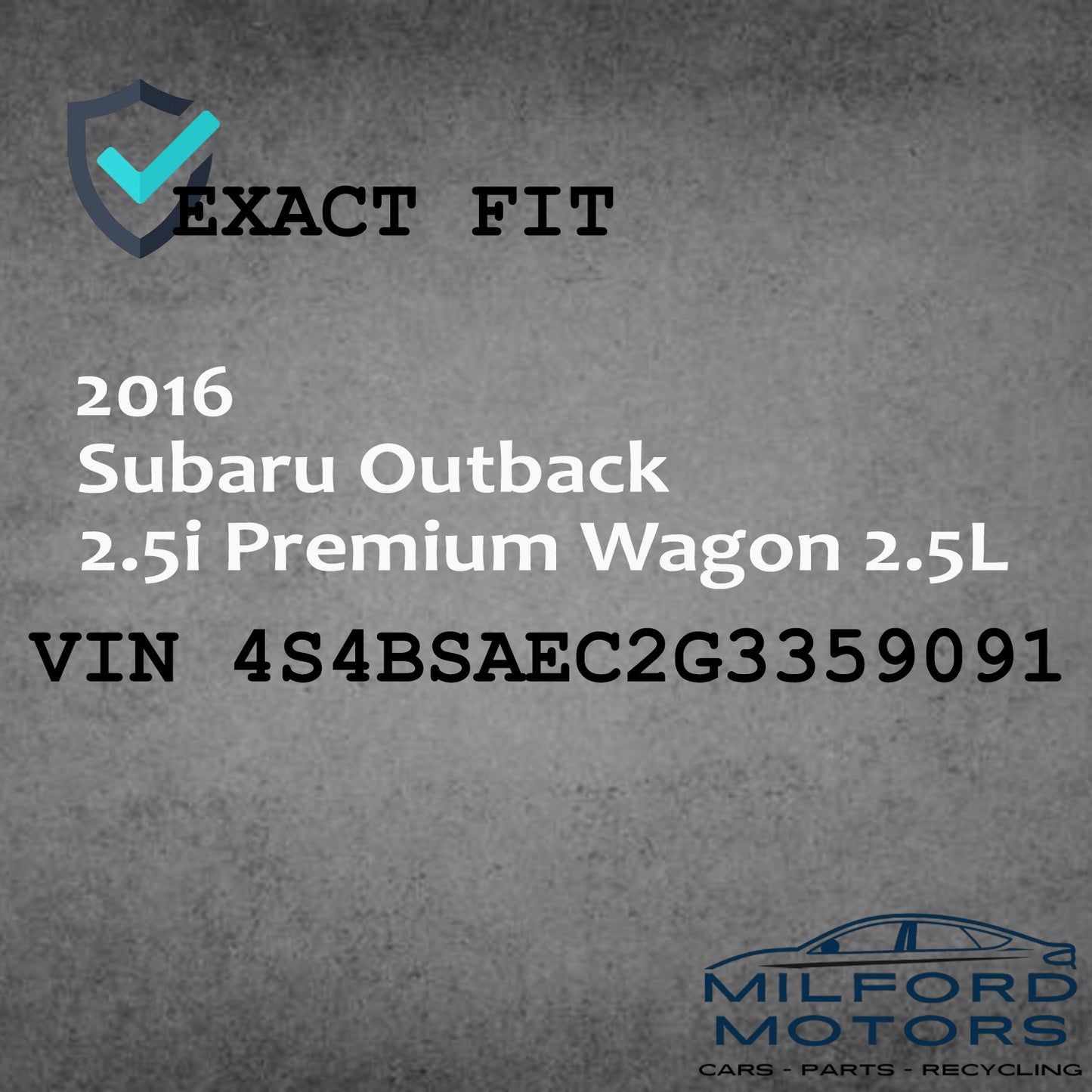 Driver Side Headlight Assembly Halogen Fits 2015-2017 Outback Wagon 2.5L