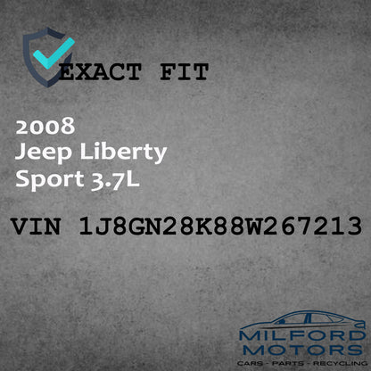 Driver Side Chrome Bezel Headlight Assembly Fits 2008-2012 Jeep Liberty 3.7L