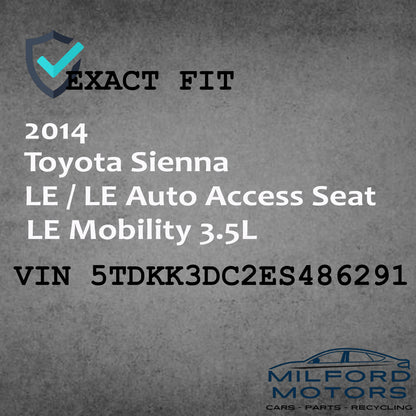 Passenger Side Halogen Headlight Assembly Fits 2011-2020 Toyota Sienna V6