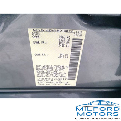 Black Interior Rear View Mirror Fits for 2014-2023 Nissan Altima 2.5L