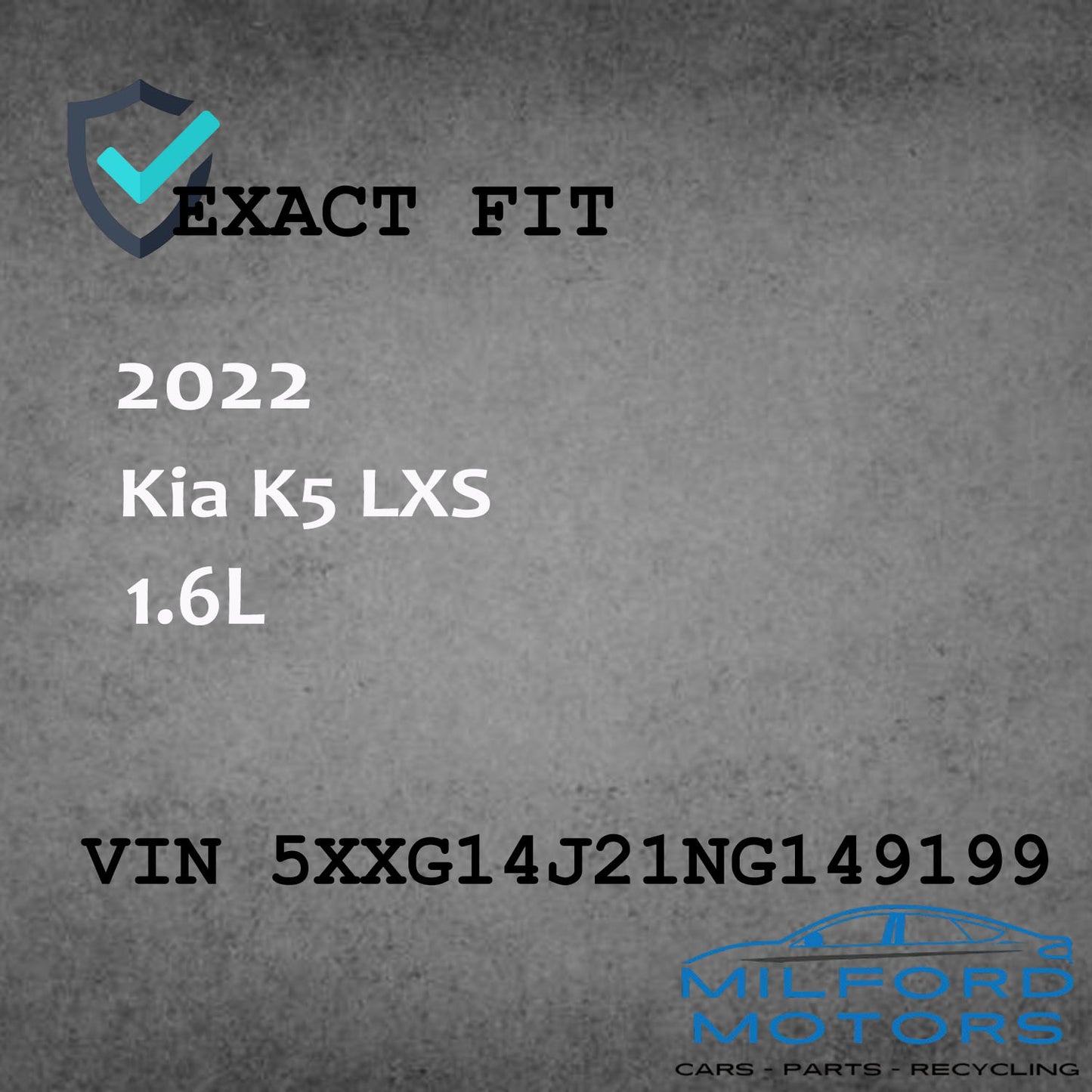 Radio Audio with Display and Receiver Fits for 2021-2023 Kia K5 LXS 1.6L