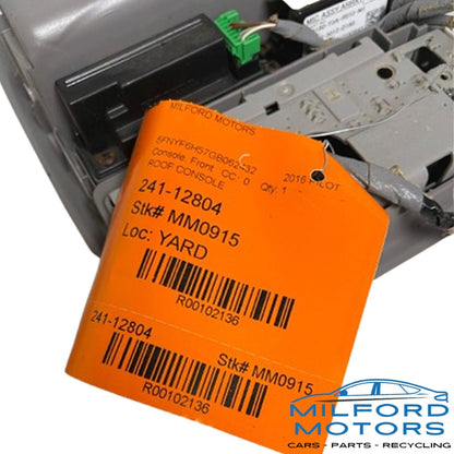 Used Front Roof Console Overhead Fits 2016 Honda Pilot EX-L 3.5L