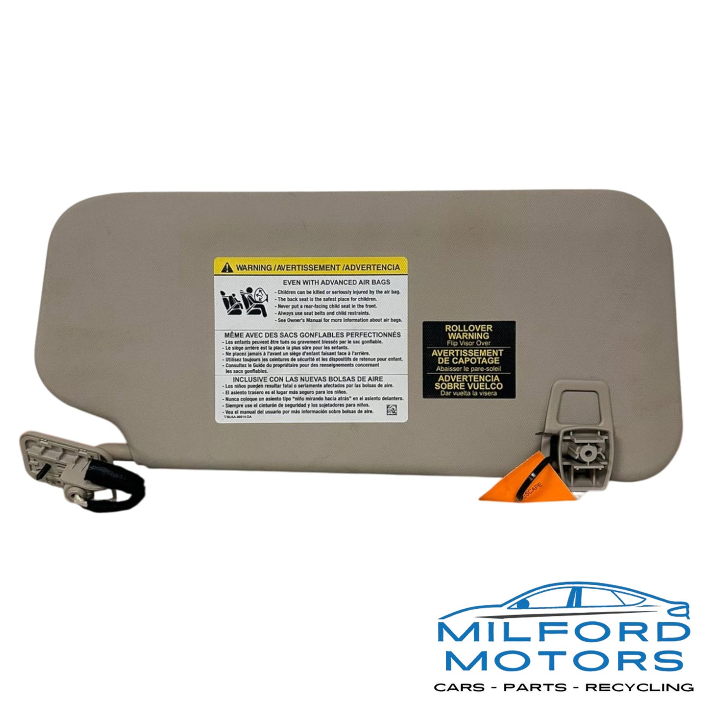 Used Driver Sun Visor with Illumination Fits 2020 Ford Escape SE 1.5L