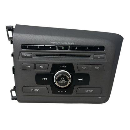 Used Radio Audio with Equipment Fits for 2013 Honda Civic 1.8L