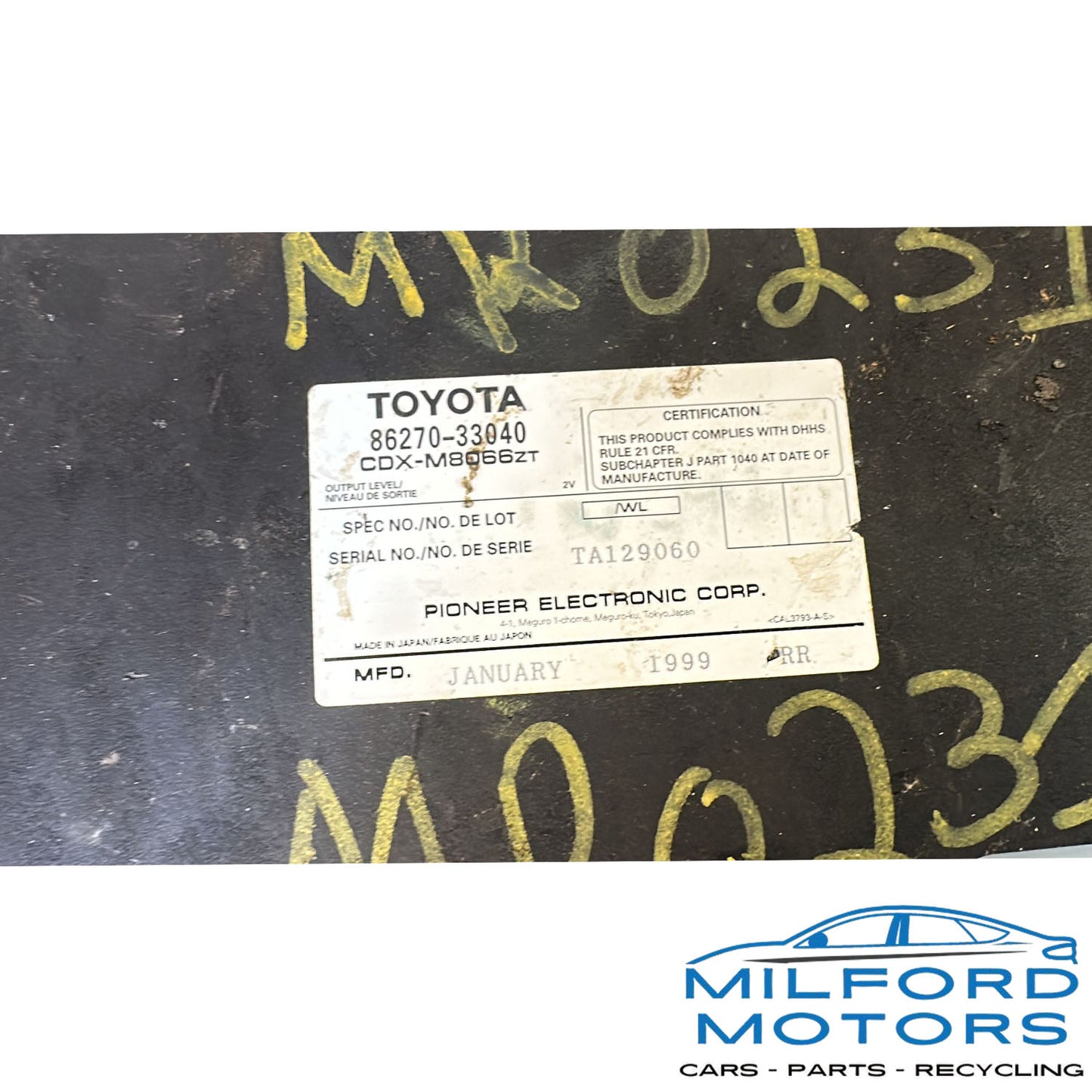 Used Radio Audio with Equipment Fits for 2012 Honda Pilot EX 3.5L