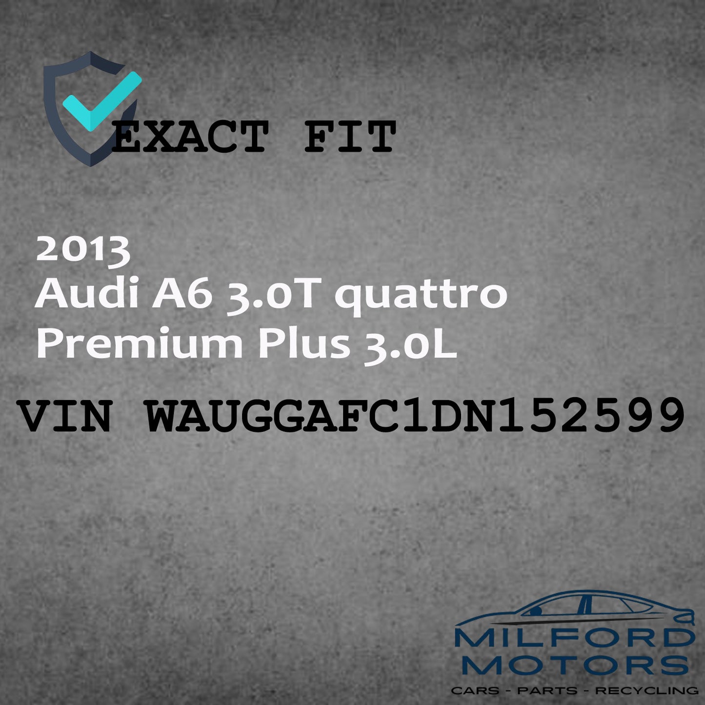 USED Chassis Control Module Blind Spot Fits 2012-2015 Audi A6 3.0T quattro 3.0L