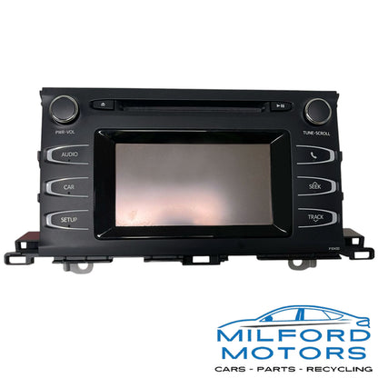 Radio Audio with Face Panel and Receiver Fits for 2014-2015 Highlander 3.5L