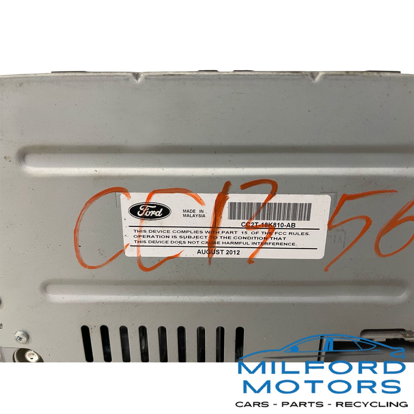 Radio Audio with Face Panel and Receiver Fits for 2012-2013 Ford E-250 4.6L