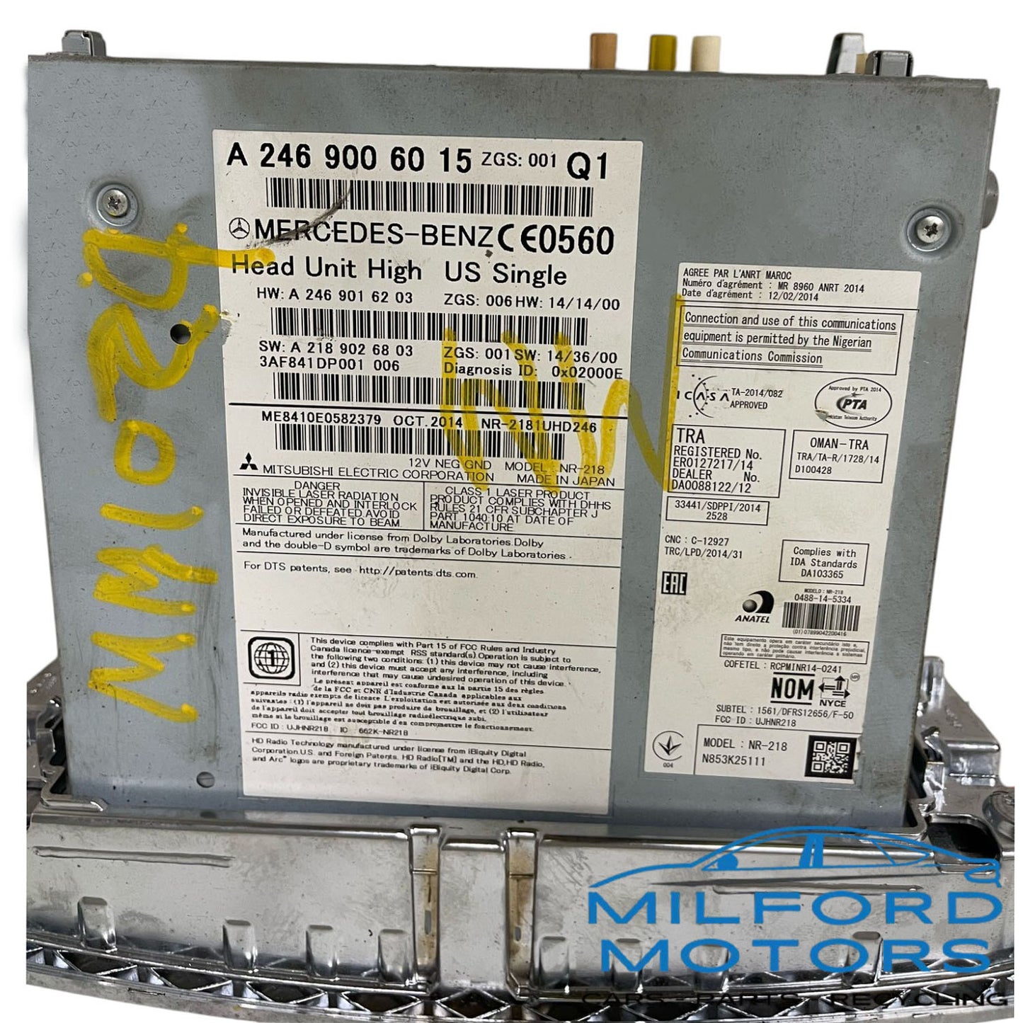 Audio Equipment Radio Control Fits for 2015 Mercedes-Benz CLA 250 2.0L