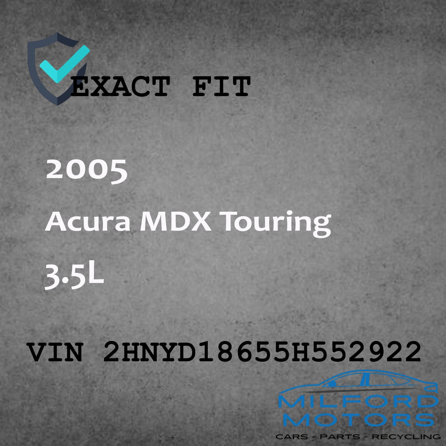 Brown Driver Wheel Air Bag  Fits 2005 Acura MDX Touring 3.5L