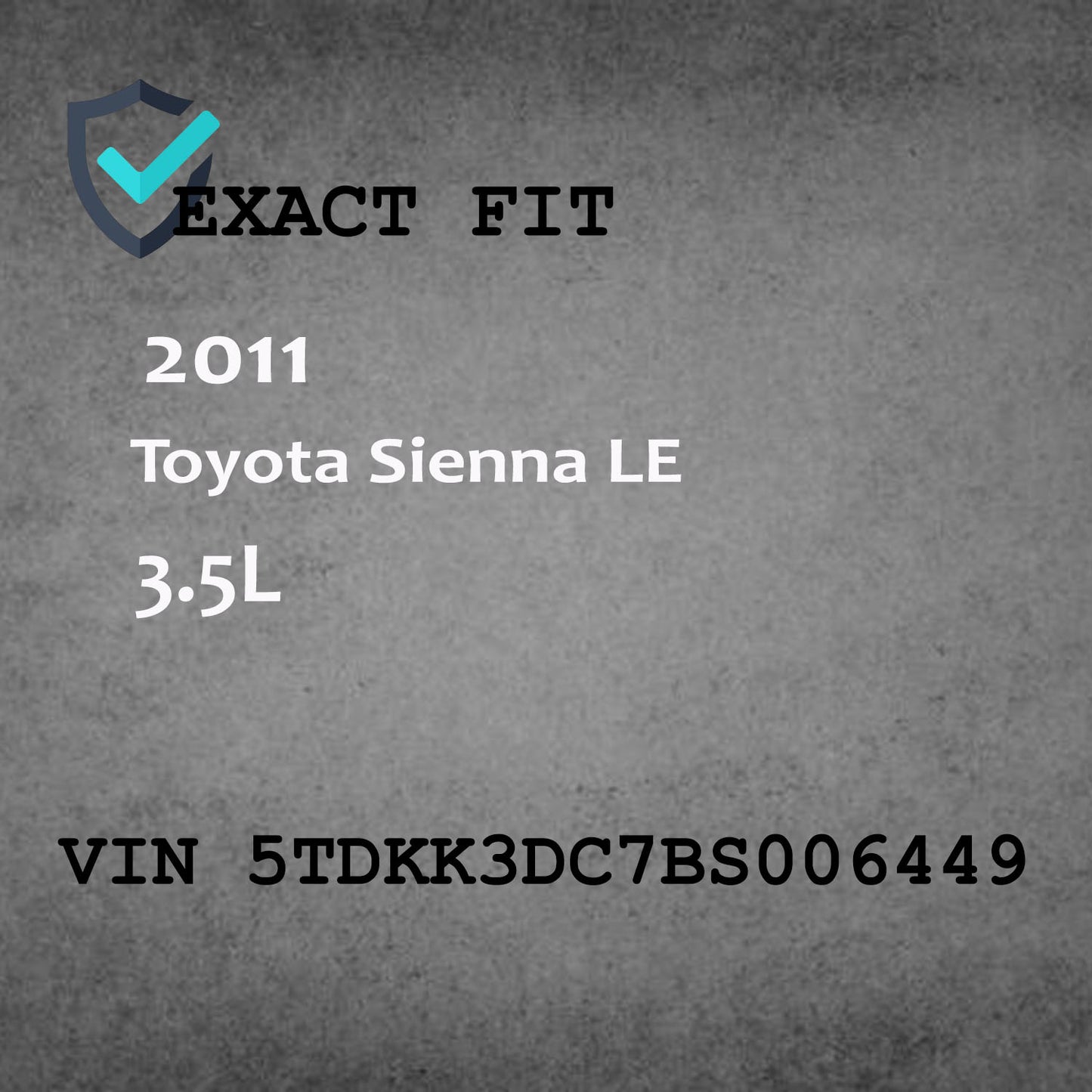 Air Bag Wheel Fits for 2011 Toyota Sienna LE  Auto Access Seat 3.5L