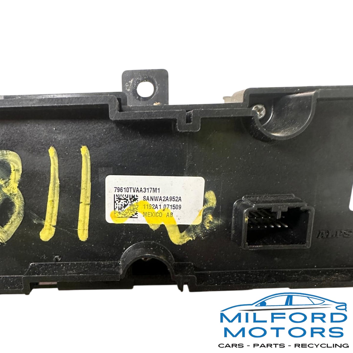 Black Automatic Temperature Control Fits 2021-2022 Honda Accord Sport Sedan 2.0L