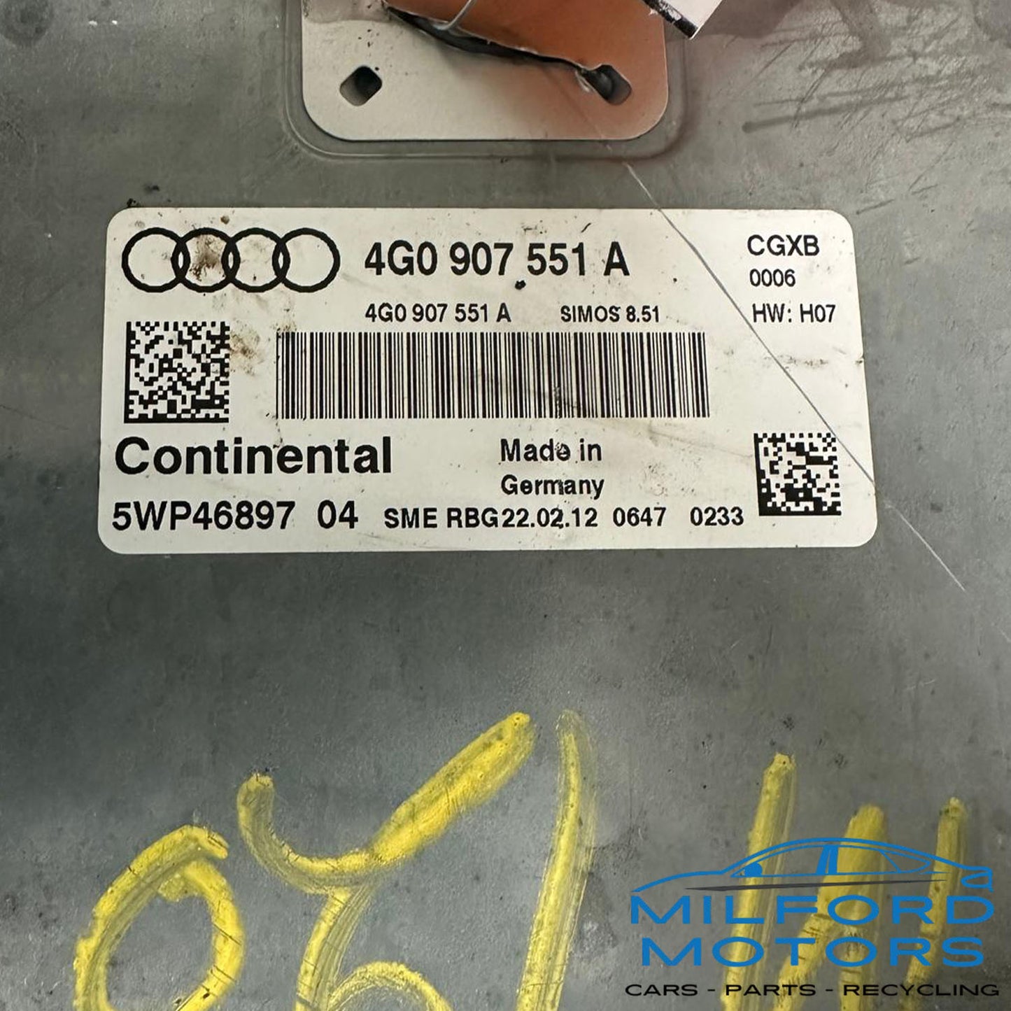 Engine ECM Electronic Control Module Fits 2012 Audi A6 A7 3.0L ID:4G0907551A