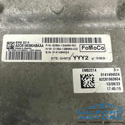 Electronic Control Module Engine/Motor Fits 2014-2015 Ford Fiesta Titanium 1.6L