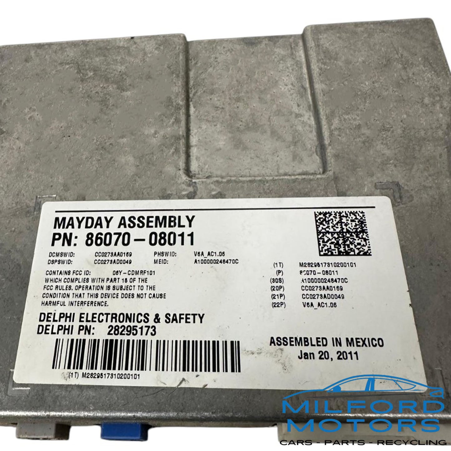 Mayday Control Miscellaneous Parts Fits 2011 Toyota Sienna