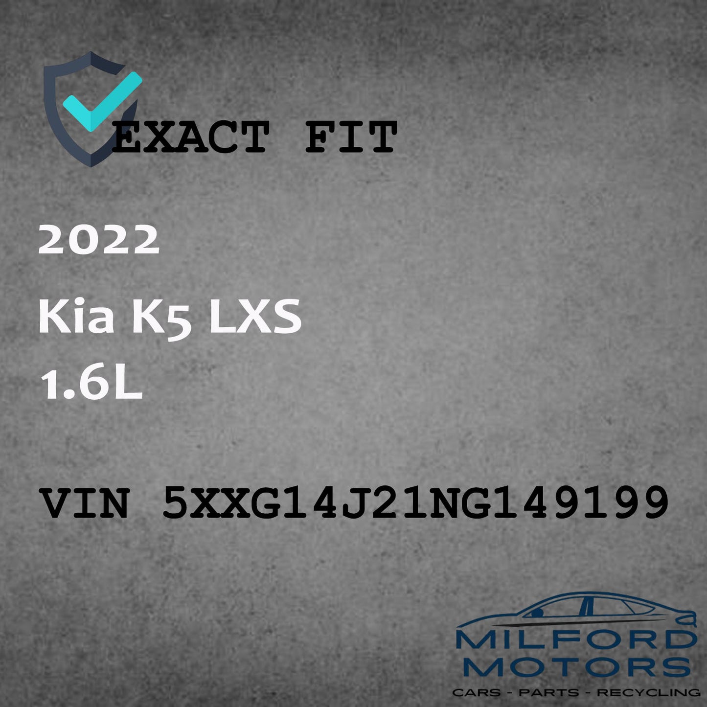 Alloy Wheel Rim 16X6-1/2 Fits for 2021-2022 Kia K5 LXS 1.6L