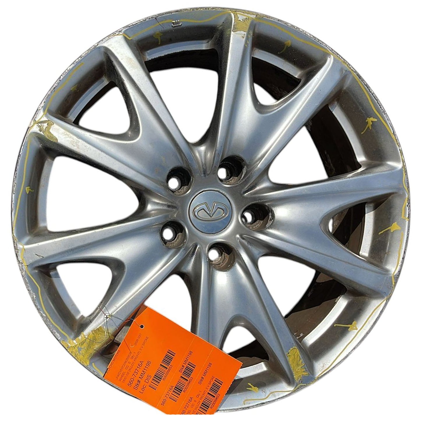 Front Alloy Wheel Rim 18X7-1/2 Fits for 2009-2010 Infiniti G37 x 3.7L