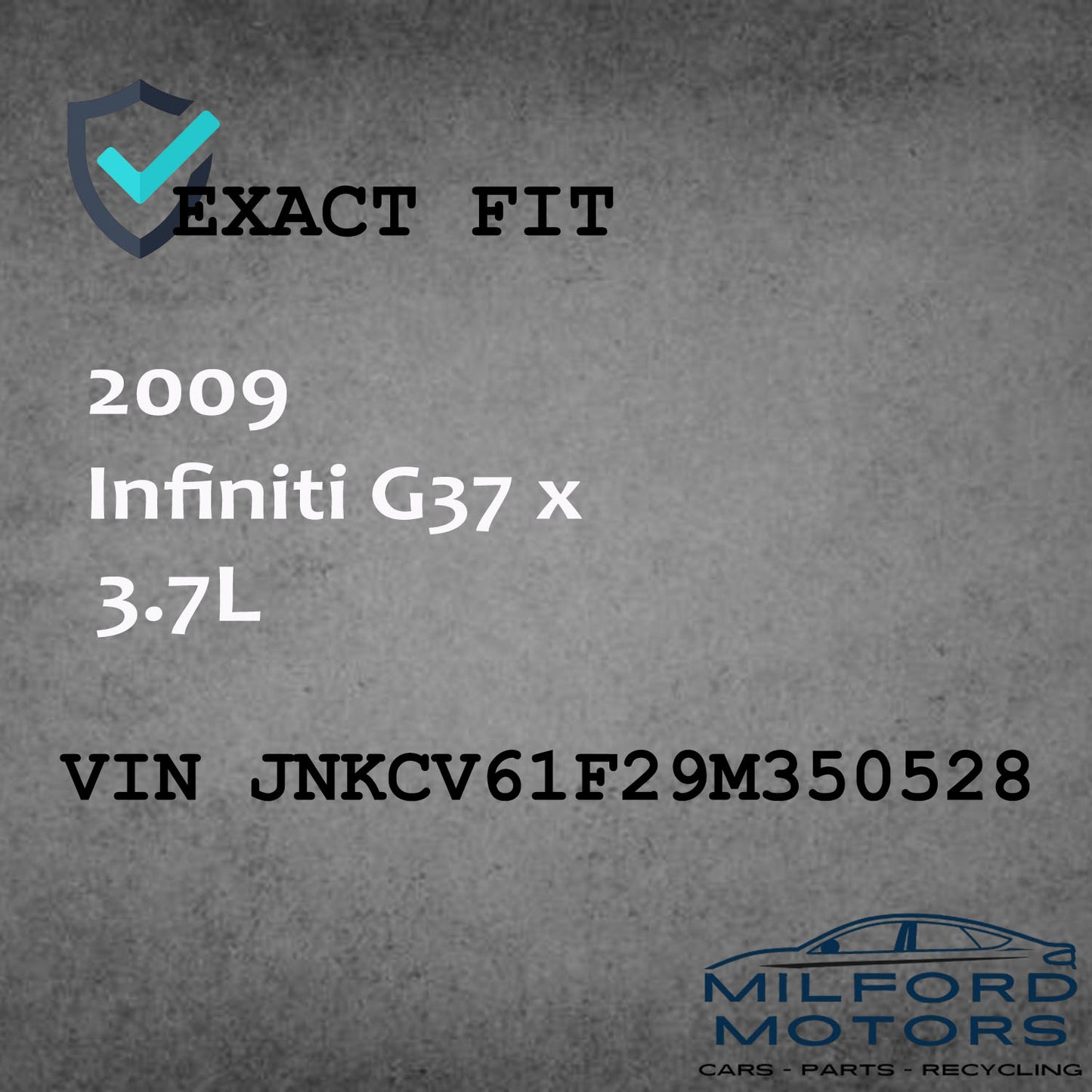 Front Alloy Wheel Rim 18X7-1/2 Fits for 2009-2010 Infiniti G37 x 3.7L