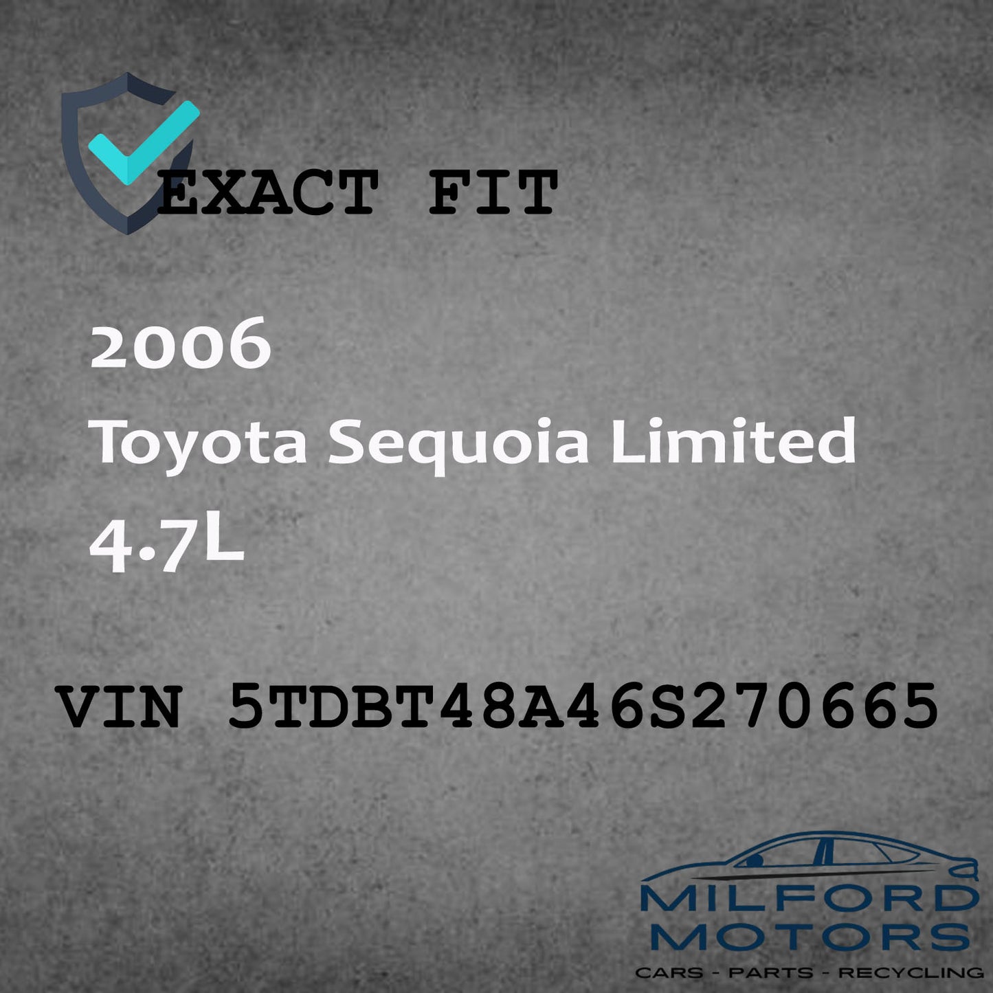 Right Passenger Side Tail Light Fits for 2005-2007 Toyota Sequoia Limited 4.7L