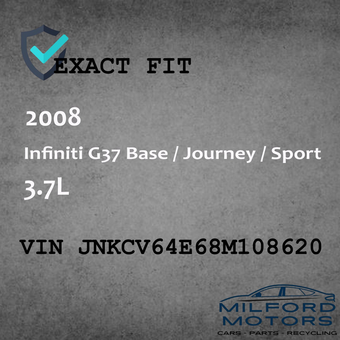 Right Passenger Side Tail Light fits for 2008-2013 Infiniti G37 3.7L