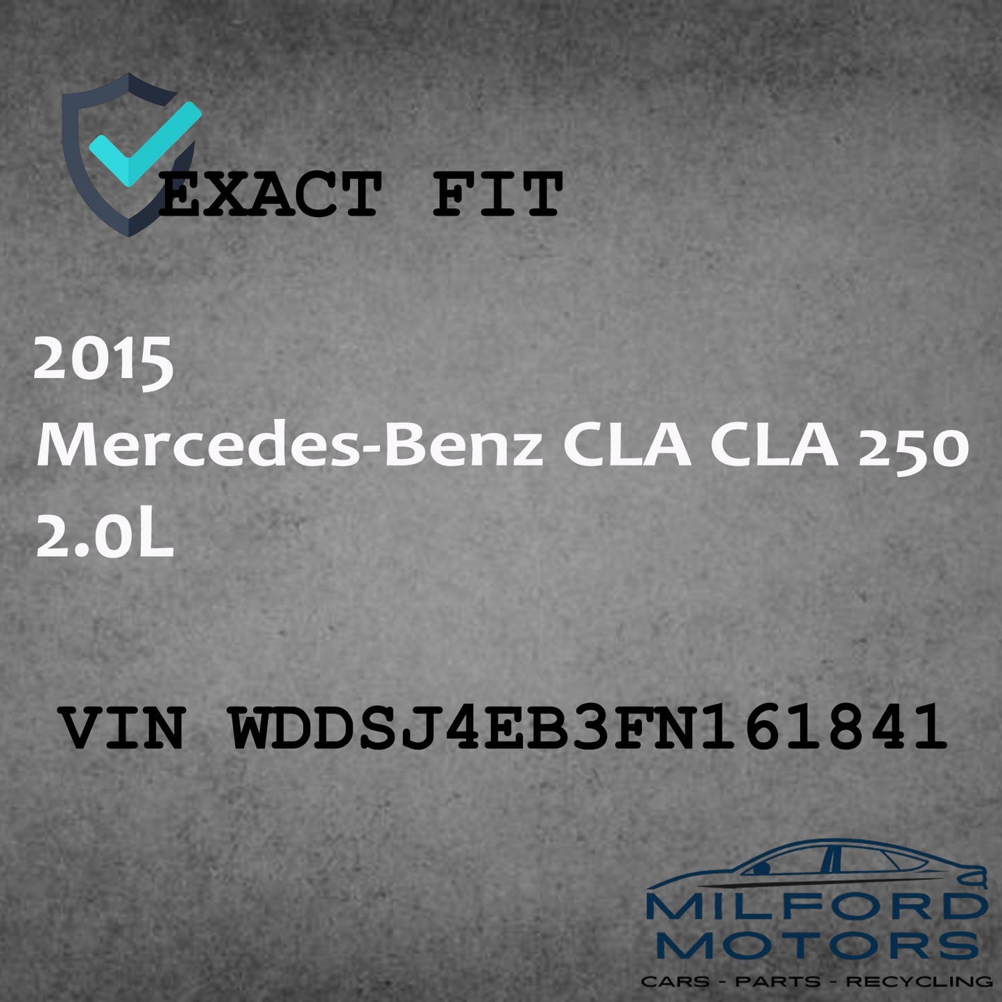 Right Passenger Side Tail Light Fits 2014-2016 Mercedes-Benz CLA CLA 250 2.0L