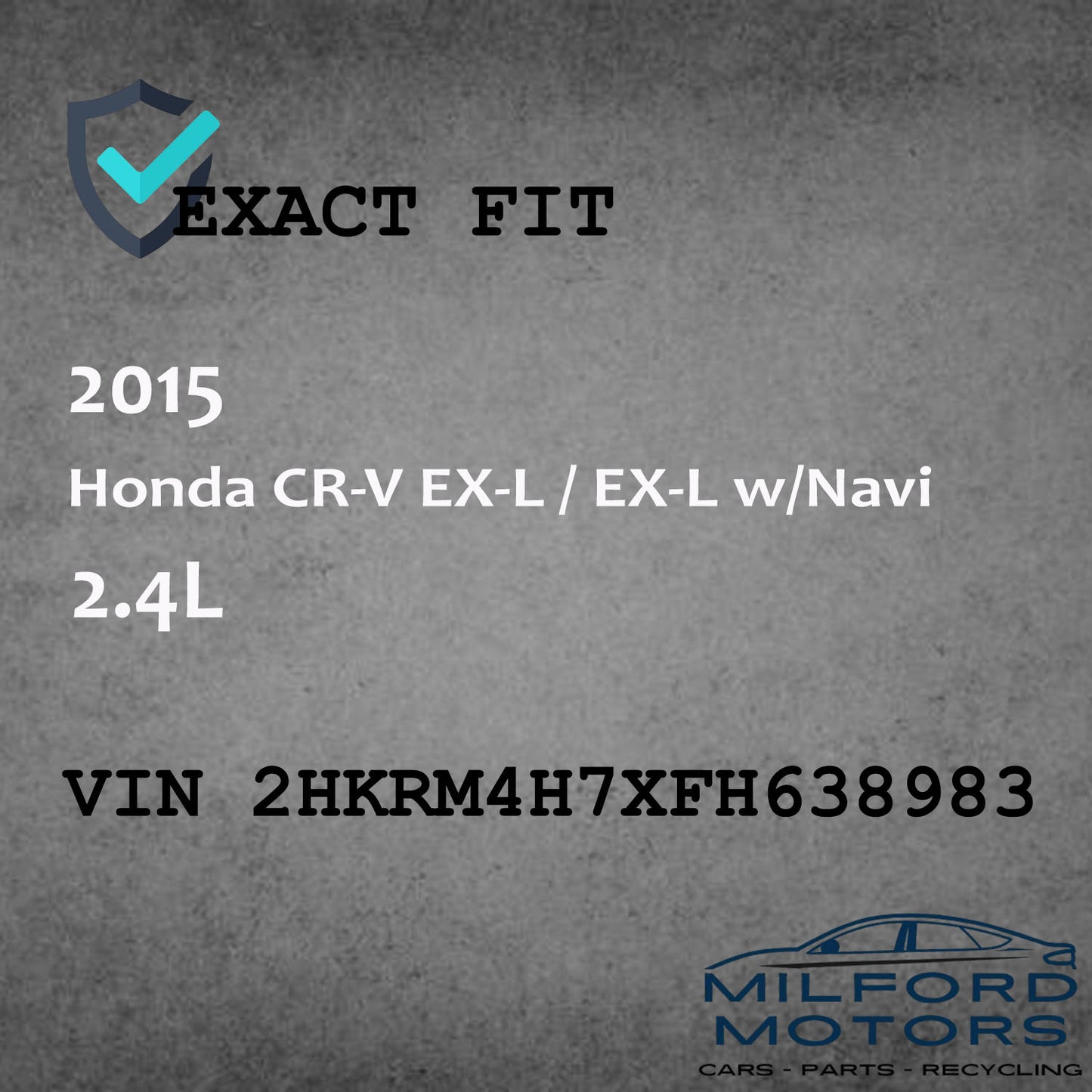 Right Passenger Side Tail Light Fits for 2015-2016 Honda CR-V EX-L  2.4L