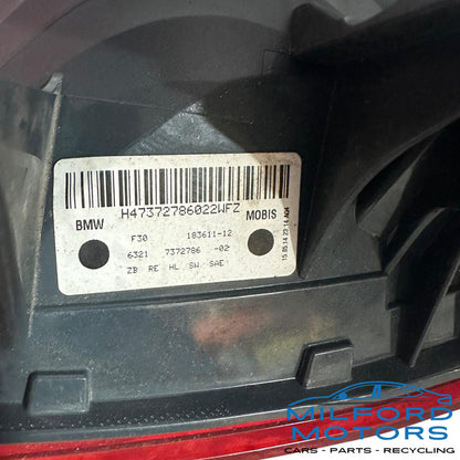 Right Passenger Side Tail Light Fits for 2012-2015 BMW 3 Series 320i 2.0L