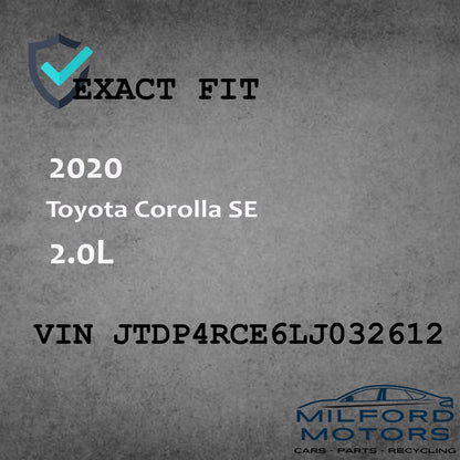 Right Passenger Side Tail Light Fits for 2020-2022 Toyota Corolla SE 2.0L