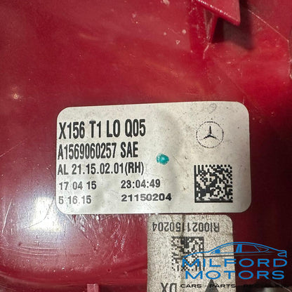 Right Passenger Side Tail Light Fits for 2015-2020 Mercedes-Benz GLA 250 2.0L