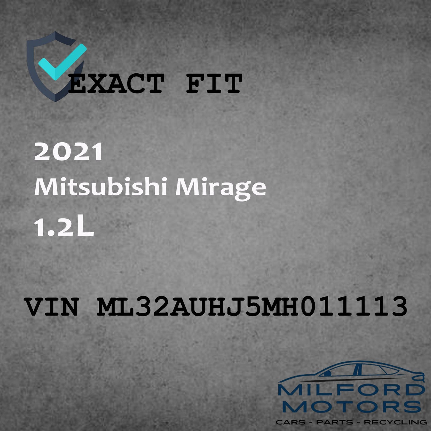 Passenger Side View Mirror Fits for 2021 Mitsubishi Mirage 1.2L