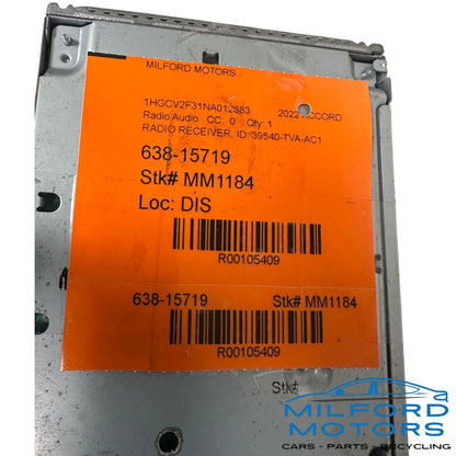 Used Radio Audio Receiver Fits 2021-2022 Honda Accord Sport Sedan 2.0L