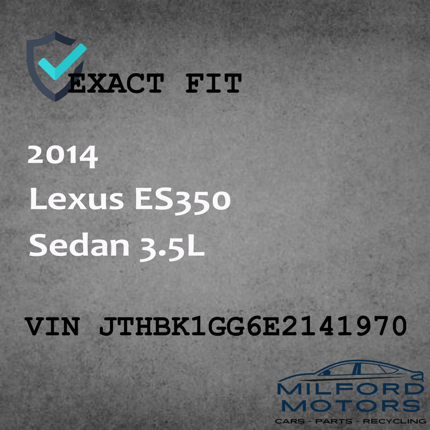 Used Audio Equipment Radio Amplifier 2013-2014 Lexus ES350 Sedan 3.5L