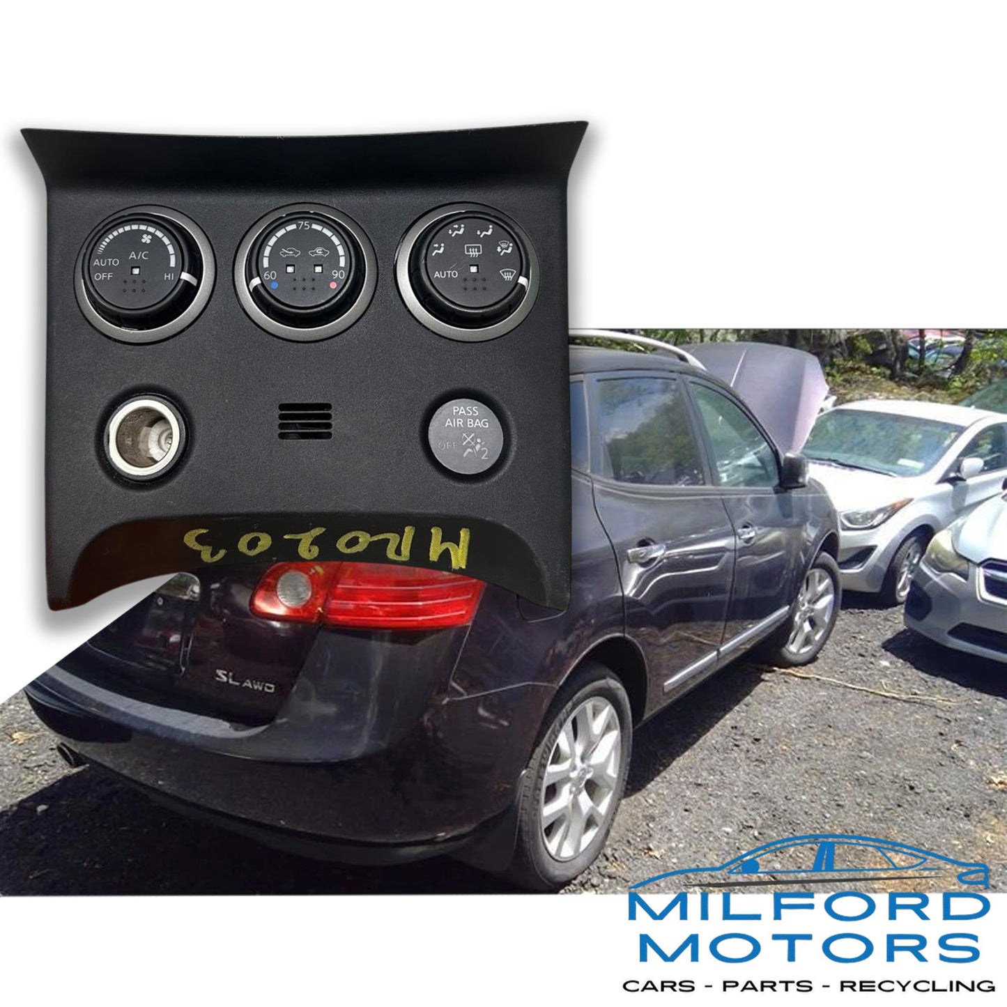 Black Automatic Temperature Control Fits 2011-2015 Nissan Rogue 2.5L