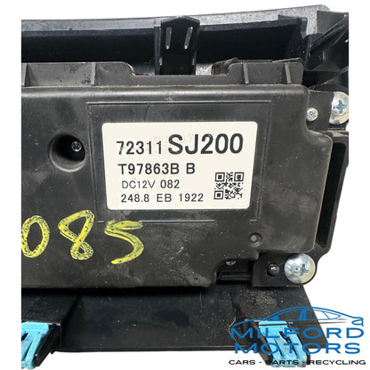 Black Manual Single Zone Temperature Control  2019-2021 Subaru Forester 2.5L