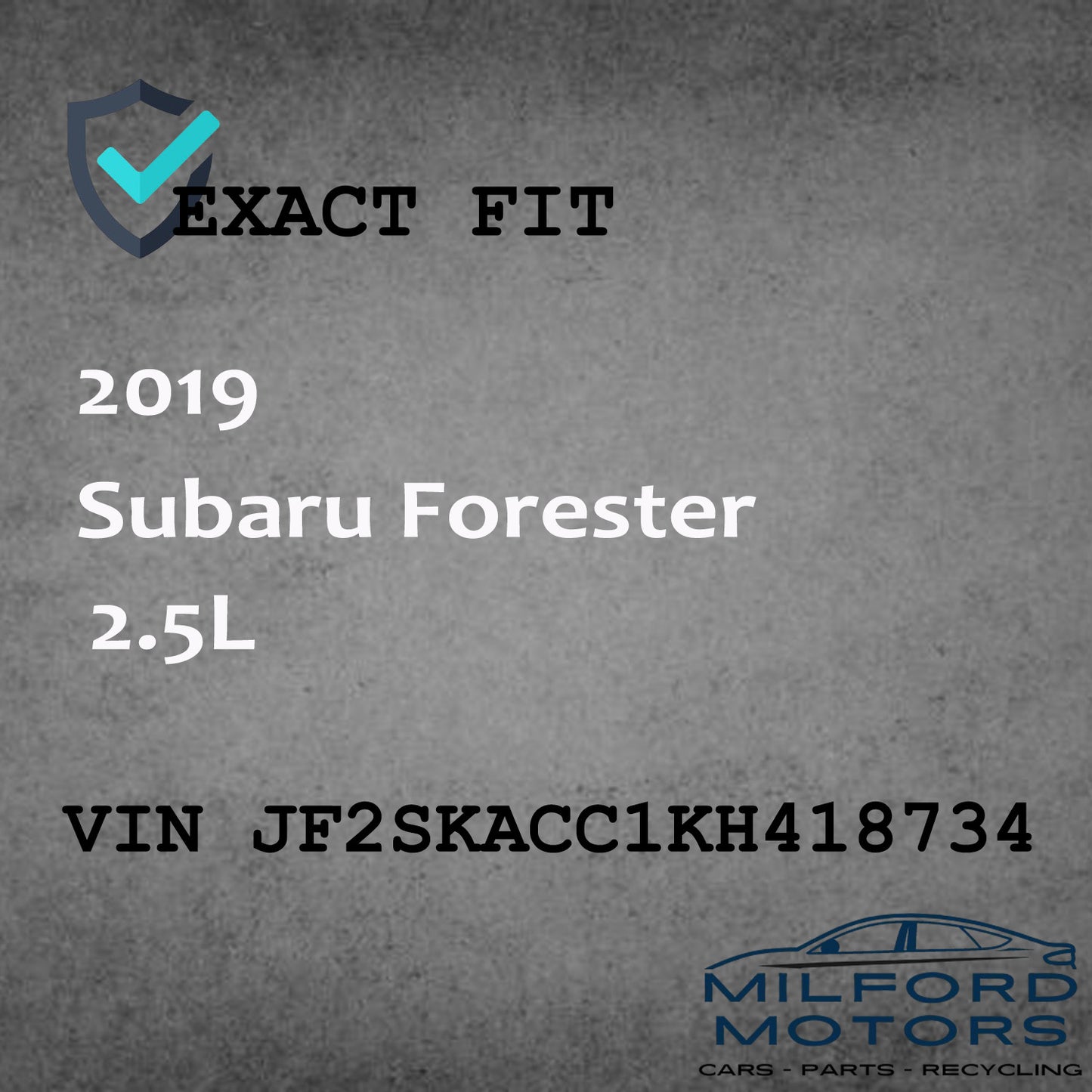 Black Manual Single Zone Temperature Control  2019-2021 Subaru Forester 2.5L