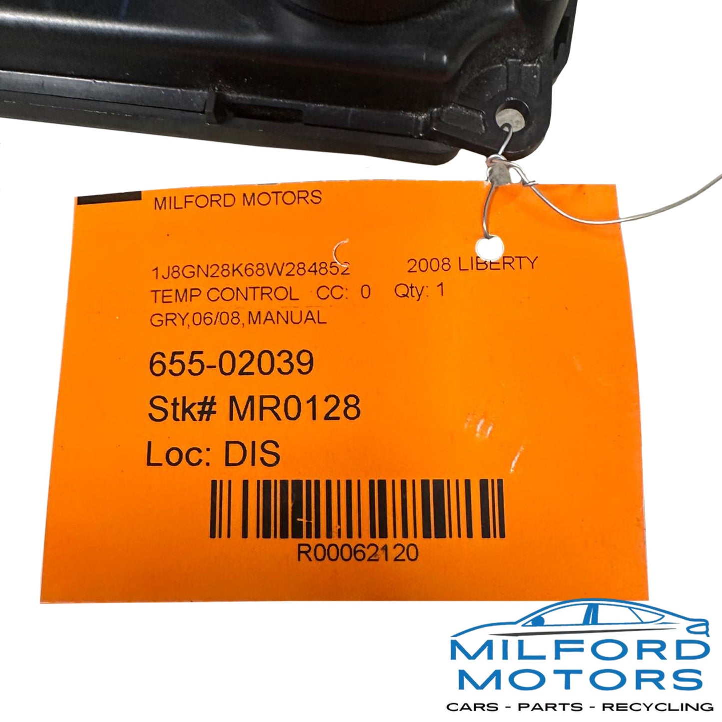 Black Manual Temperature Control  2008-2009 Jeep Liberty Sport 3.7L