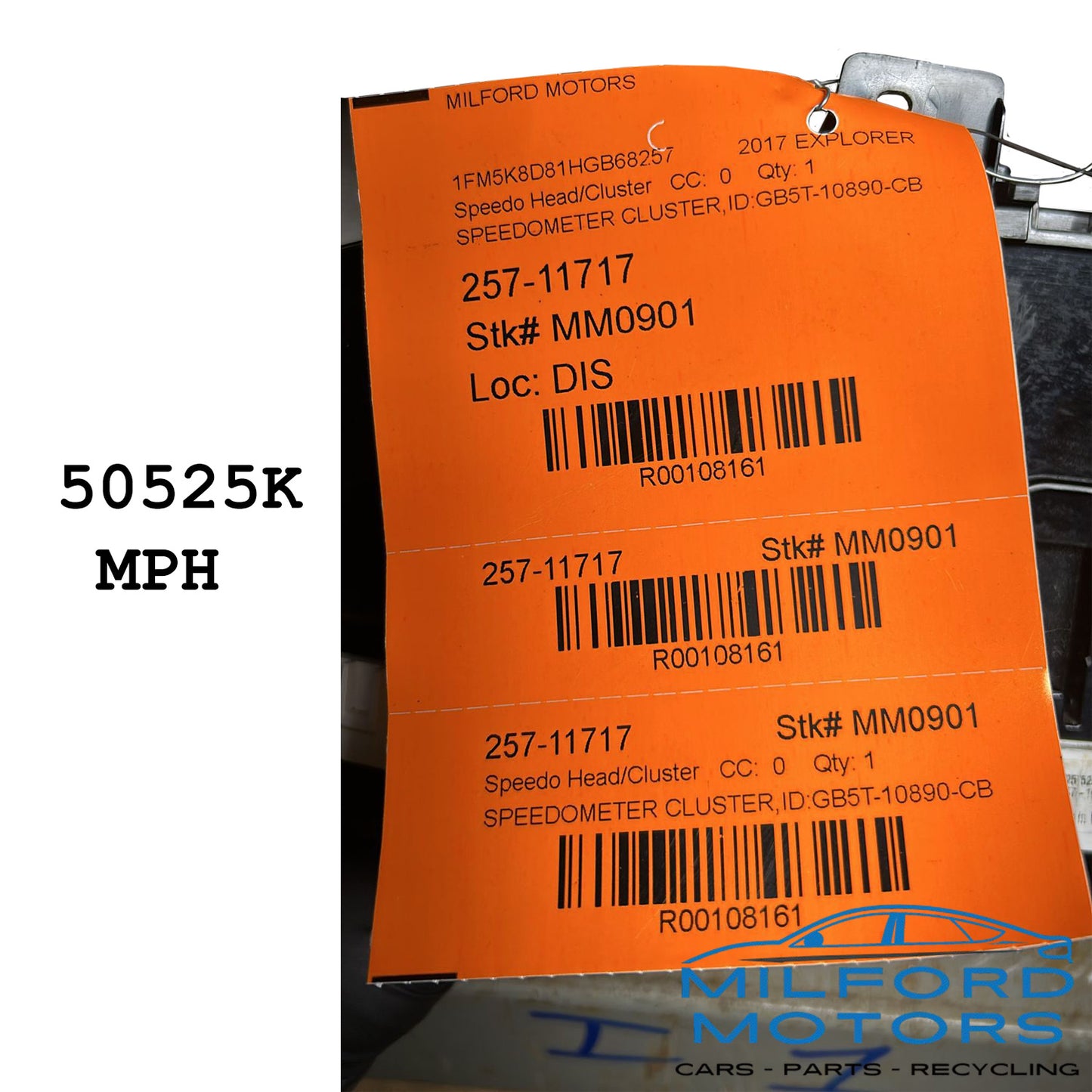 Instrument Speedometer Head/Cluster Fits 2017 Ford Explorer XLT 3.5L