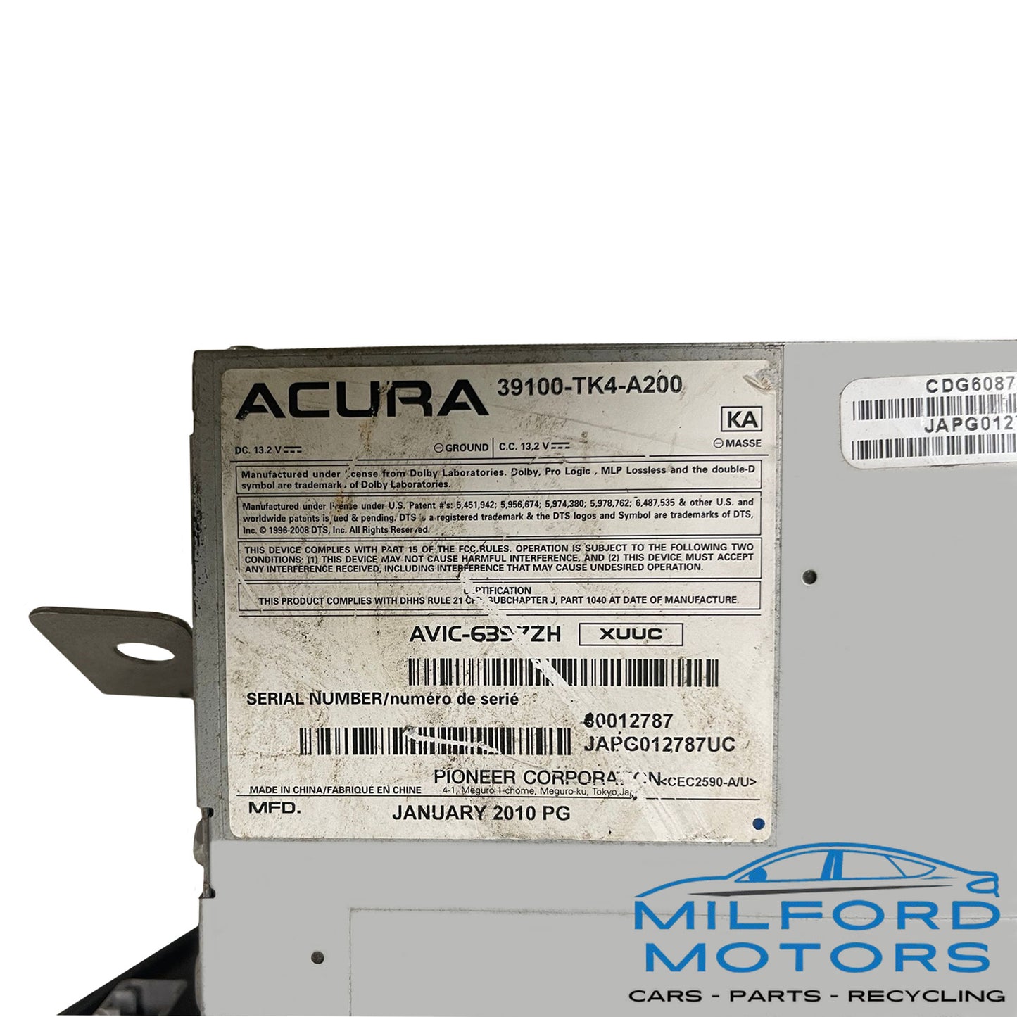 OEM Audio Equipment Radio Receiver Fits 2009 Acura TL TECH 3.5L