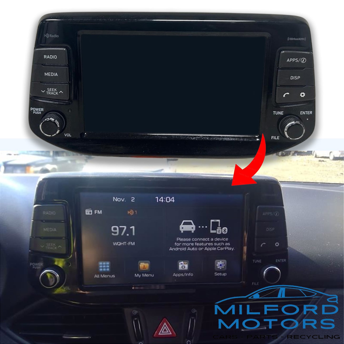 OEM Audio Equipment Radio Receiver w/o Navigation Fits 2018-2020 Elantra 2.0L