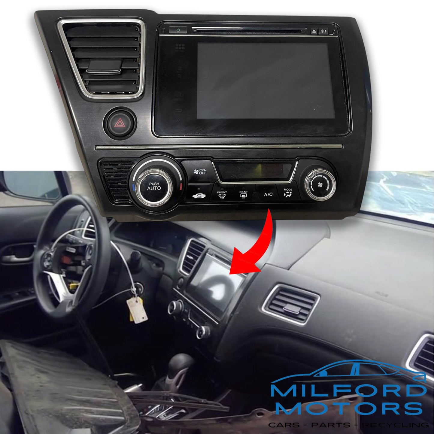 Used Audio Equipment Radio Display & Receiver 2013-2015 Civic SE Sedan 1.8L