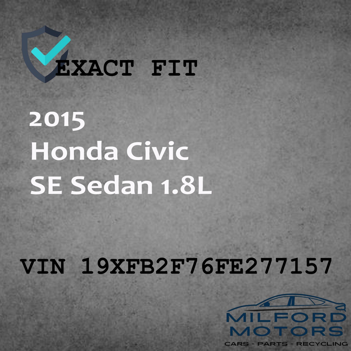 Used Audio Equipment Radio Display & Receiver 2013-2015 Civic SE Sedan 1.8L