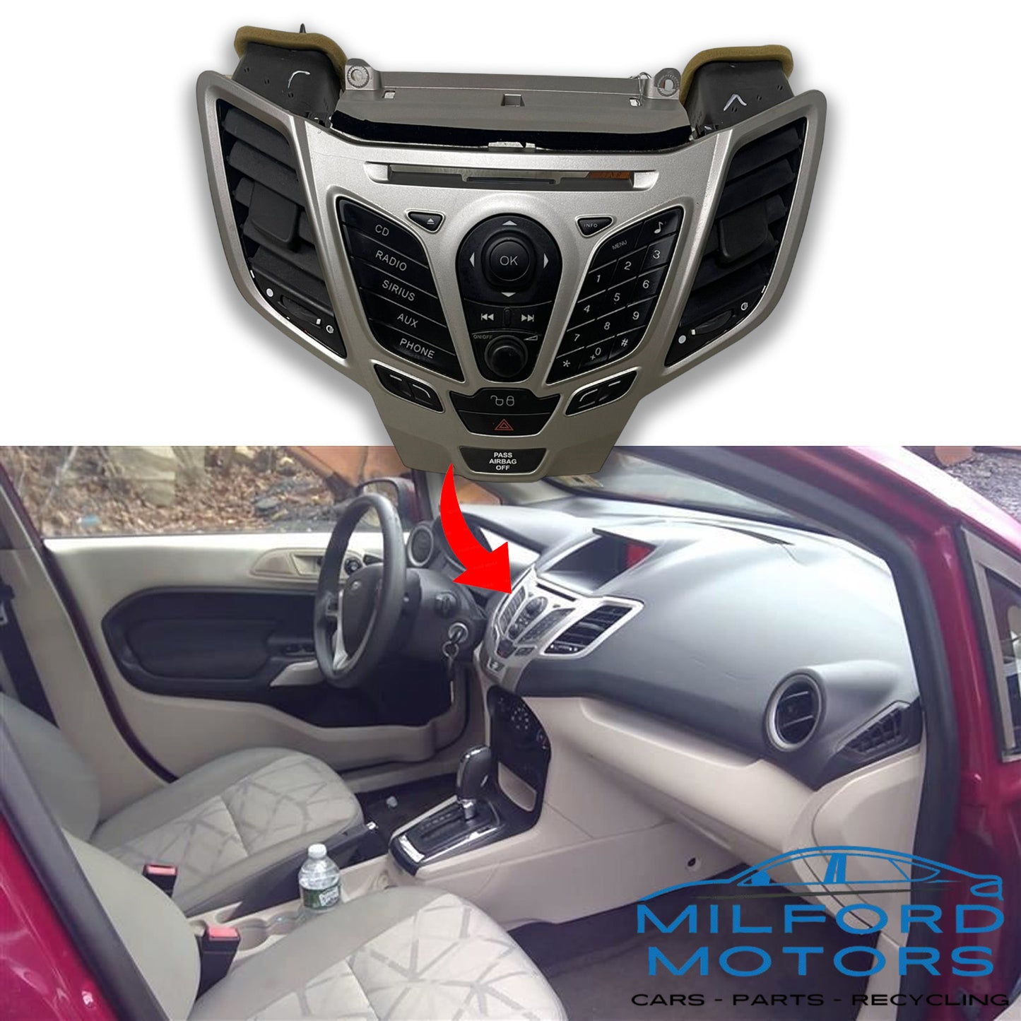 Audio Equipment Radio Control Panel 2011-2013 Ford Fiesta SE Hatchback 1.6L