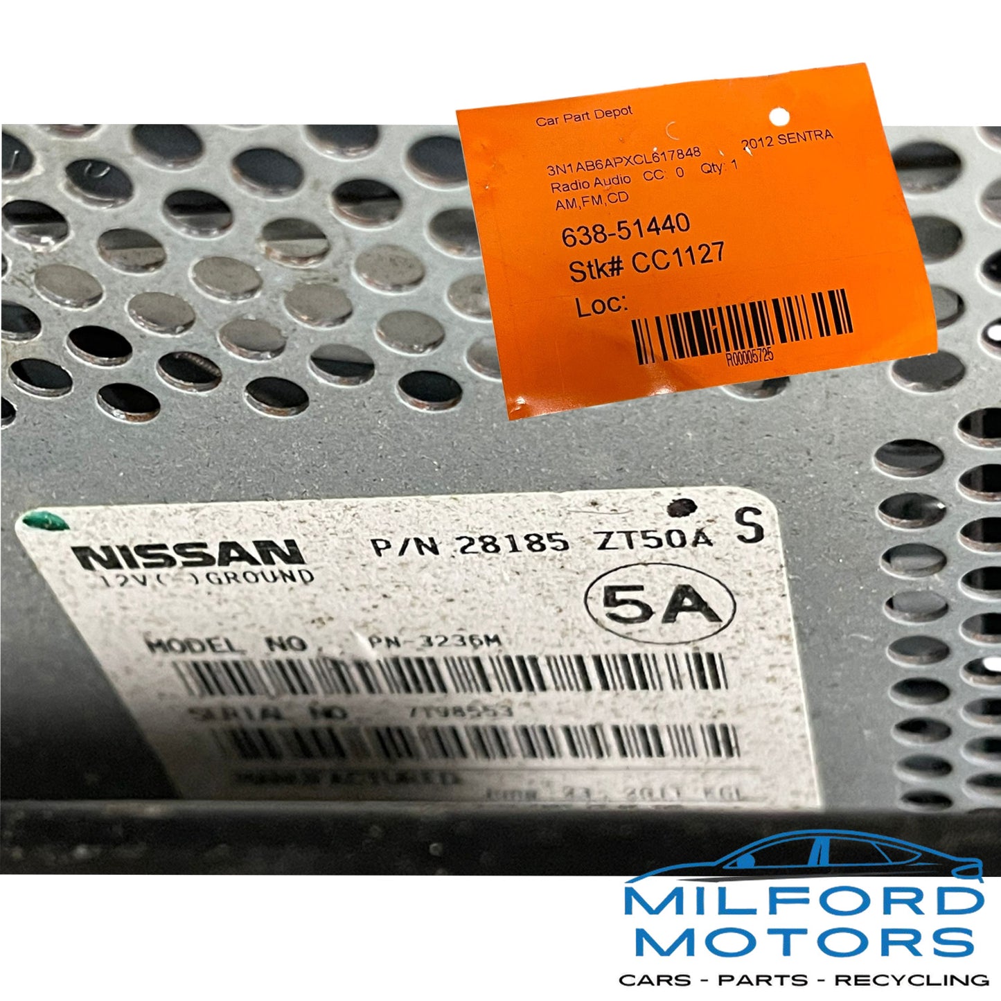 OEM Audio Equipment Radio Receiver AM/FM/CD Fits 2010-2012 Sentra Sedan