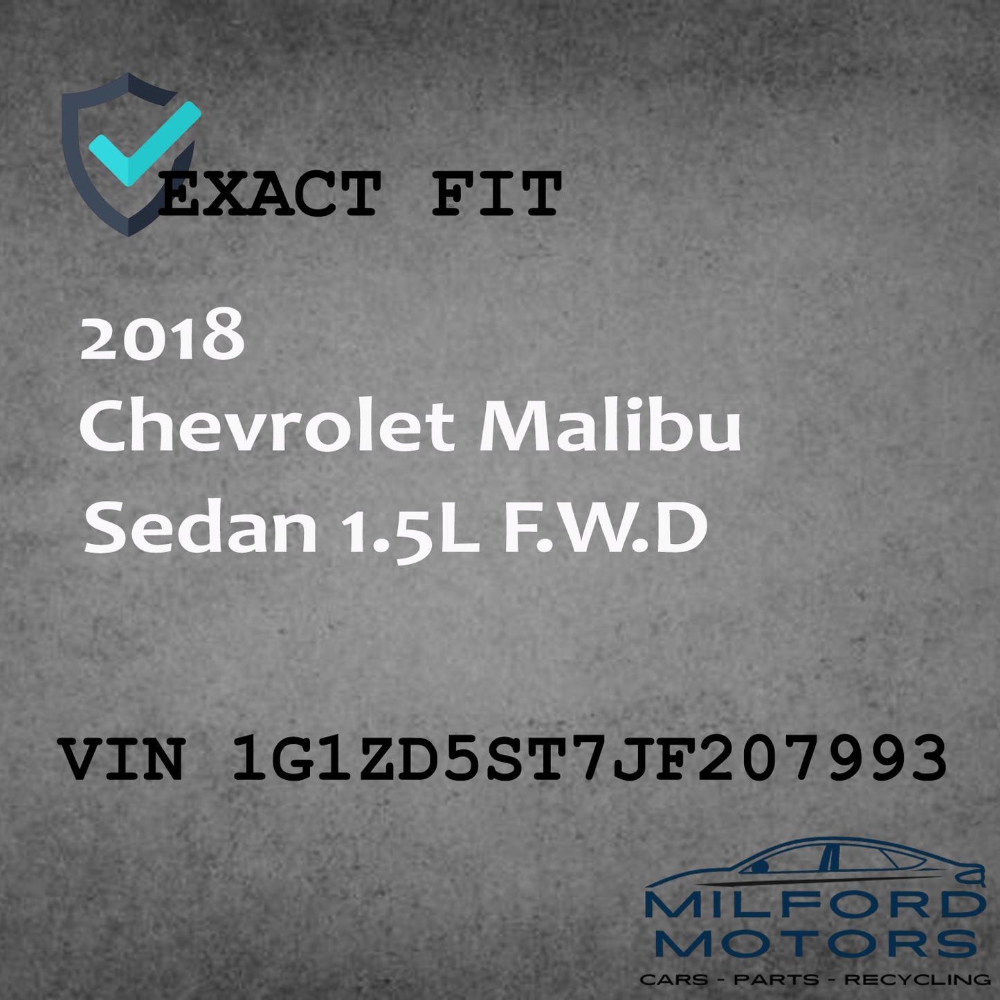 Speedometer Cluster w/ Multi-color Graphic Display Fits 2017-2018 Malibu F.W.D