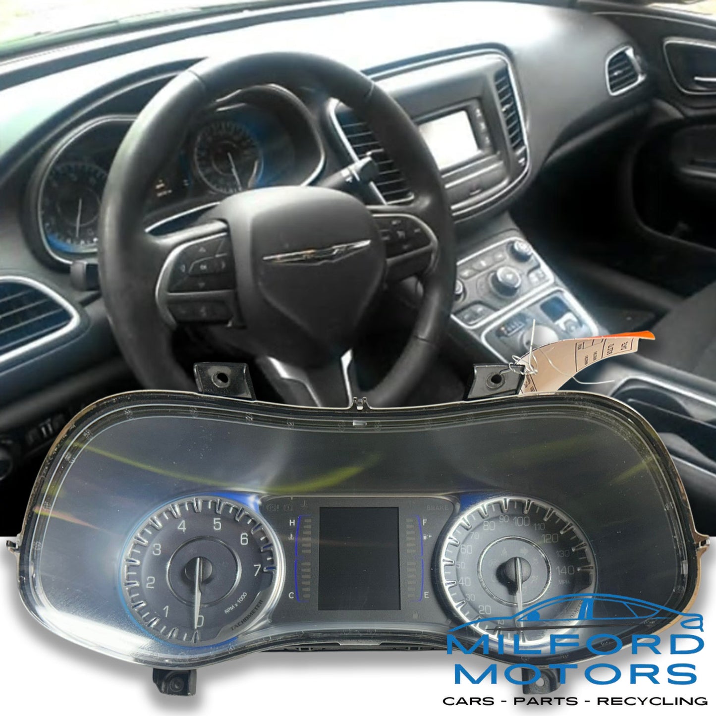 Speedometer Head/Cluster w/ 3.5" Display Screen Fits 2015 Chrysler 200 2.4L