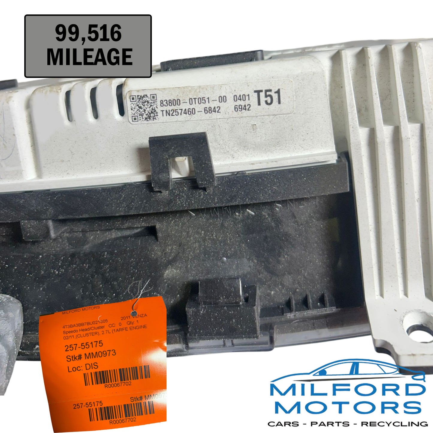 Instrument Speedometer Head/Cluster Fits 2011-2012 Toyota Venza AWD 2.7L