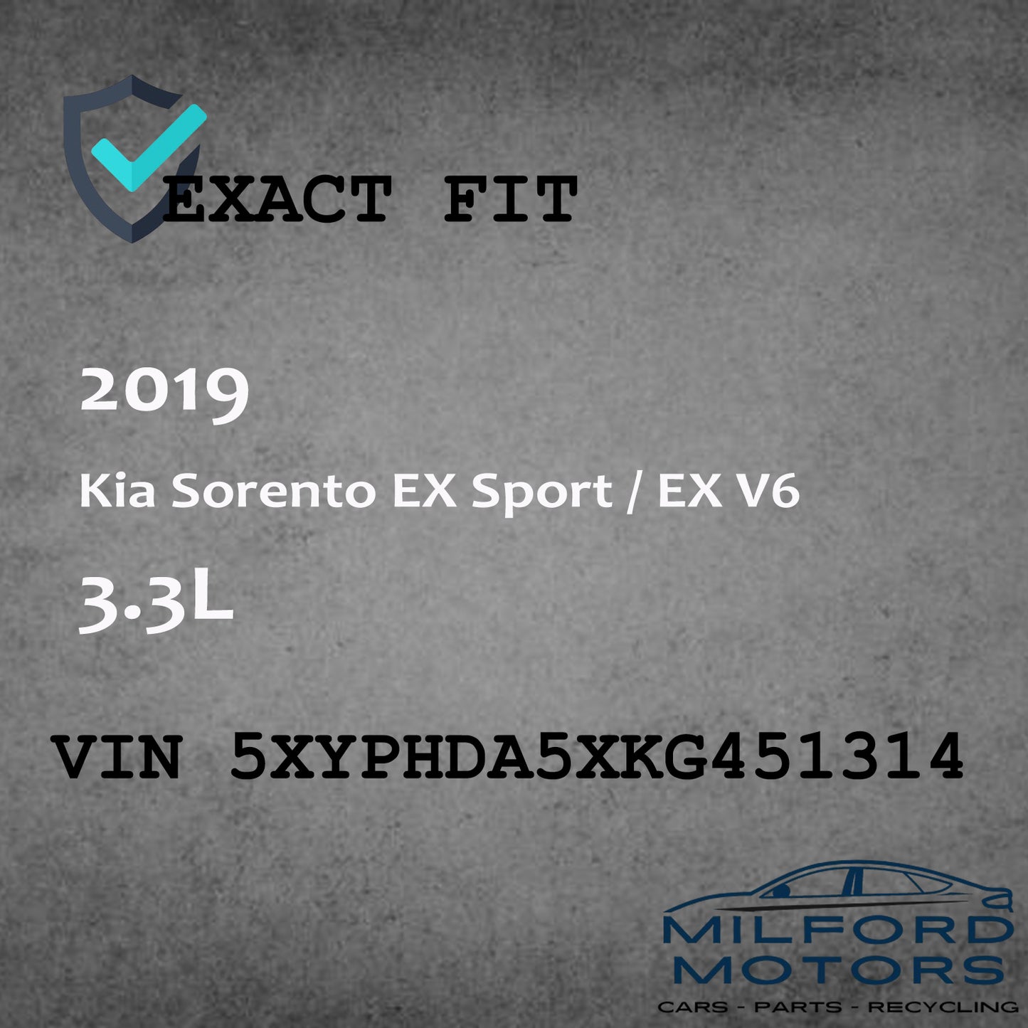 Tail Lamp Incandescent Decklid Fits for 2019-2020 Kia Sorento EX  3.3L