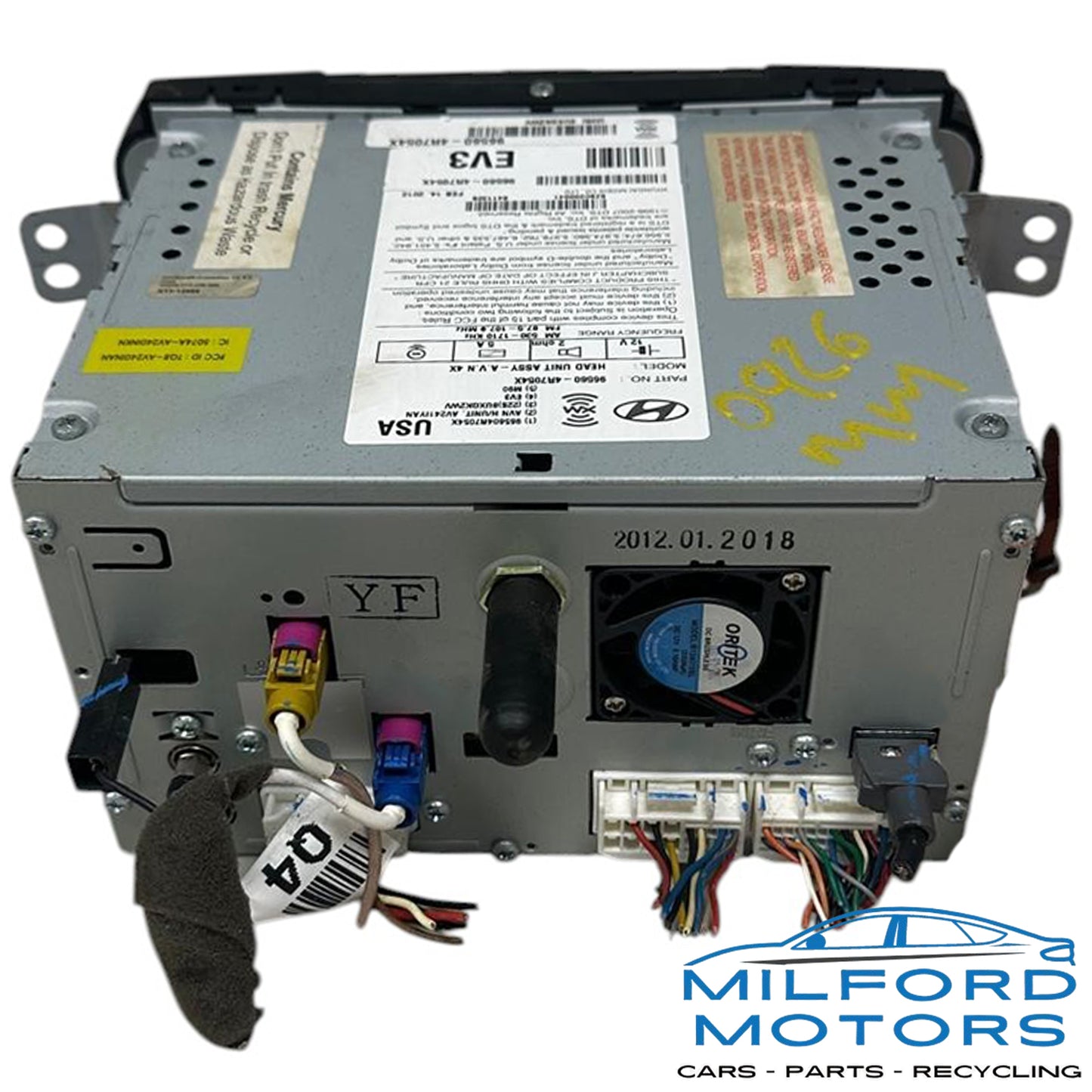 Used Audio Equipment Radio Amplifier Fits 2012-2014 Hyundai Sonata Hybrid 2.4L