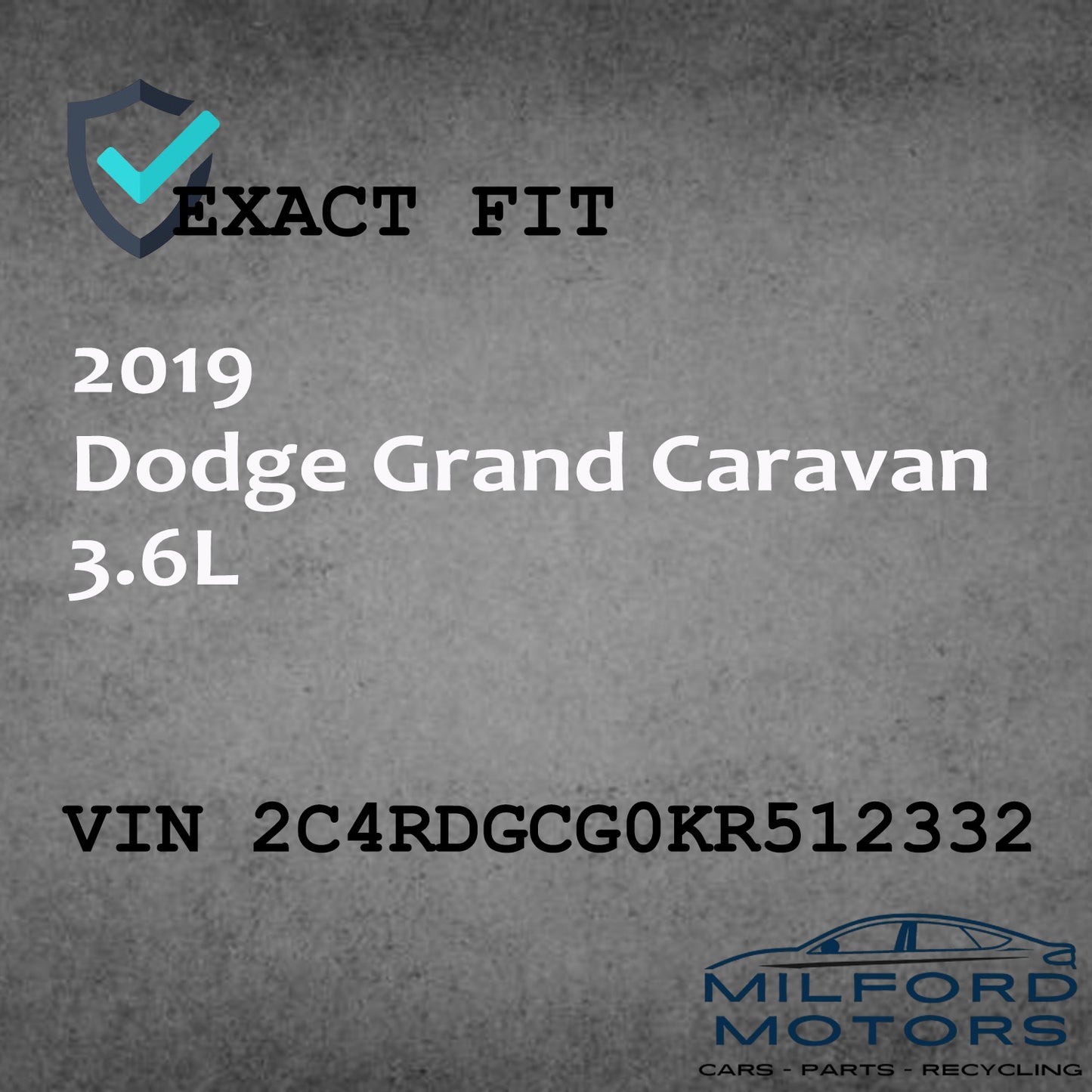 Instrument Speedometer Head/Cluster Fits 2019-2020 Dodge Grand Caravan 3.6L