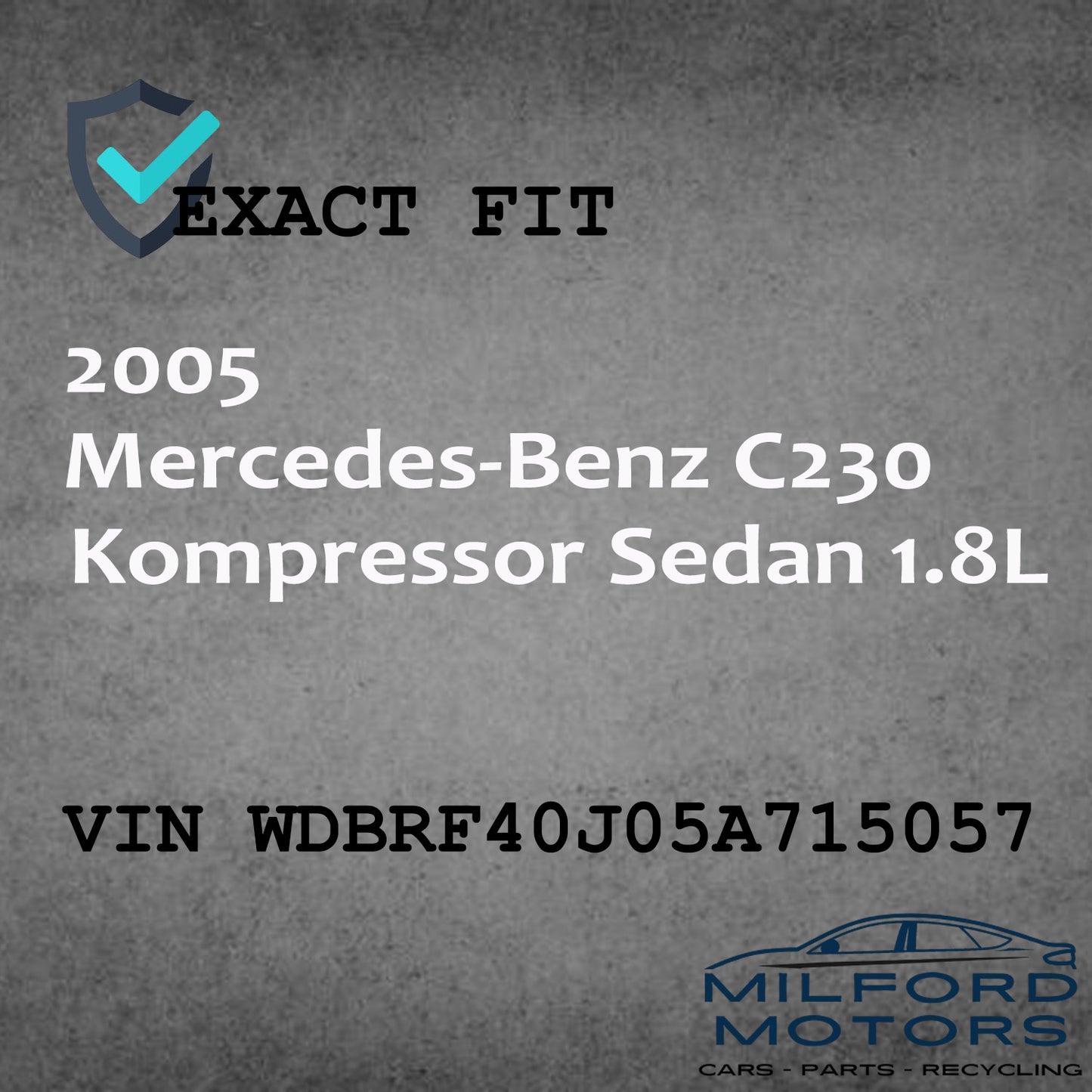 Electronic Control Module (ECM)  Fits 02-2005 Mercedes-Benz C230 Sedan 1.8L